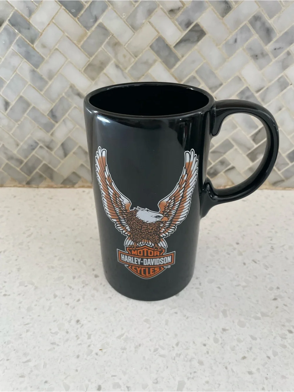 Harley Davidson 20 Ounce Coffee Mug Eagle Bar and Shield